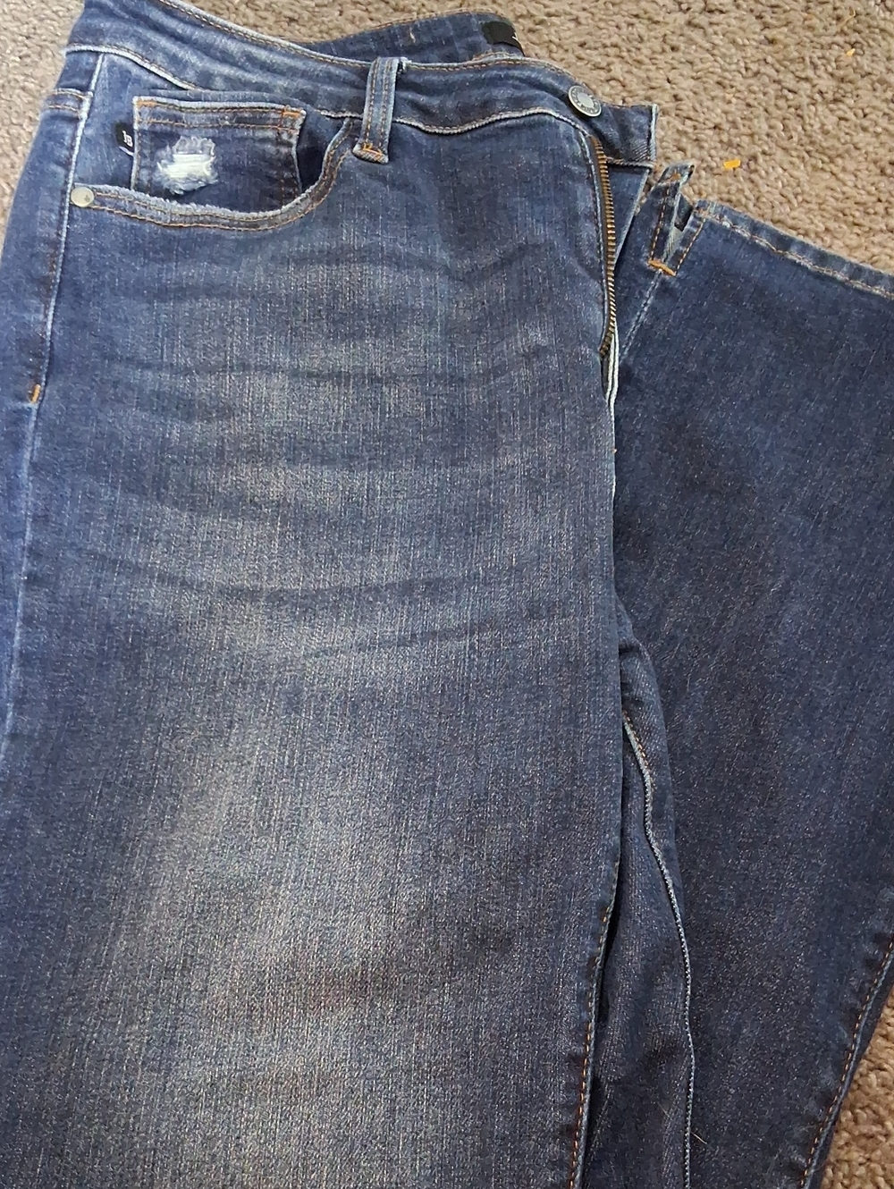 Judy Blue Men's Straight Jeans in Dark Blue Wash